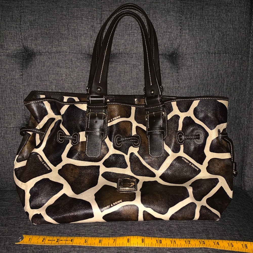 Authentic-Dooney & Bourke Giraffe Print Purse